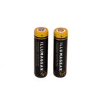 a 2 pack set of halo illumagear rechargeable batteries