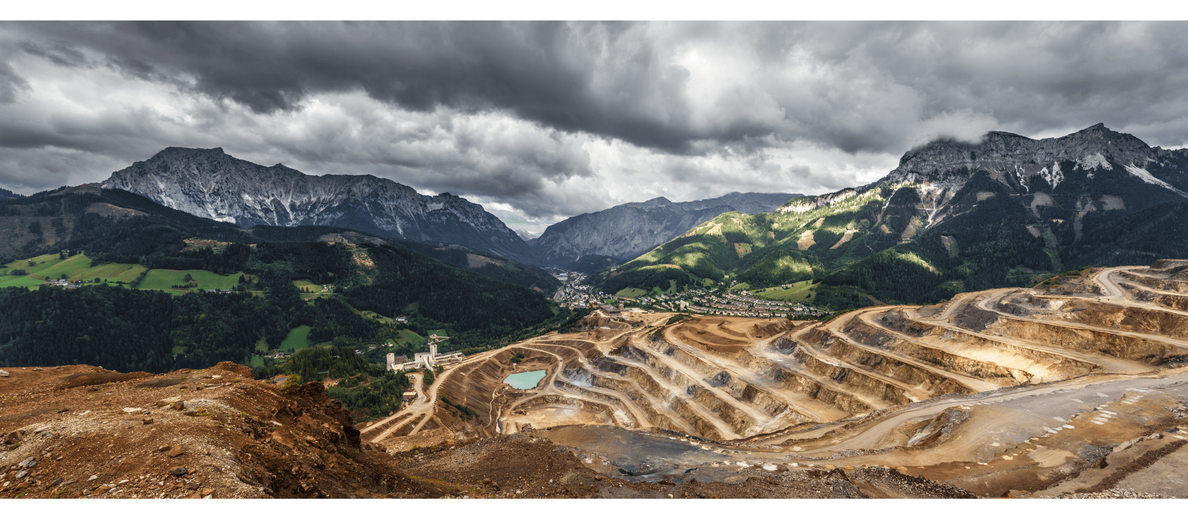 panoramic view of a gold mine