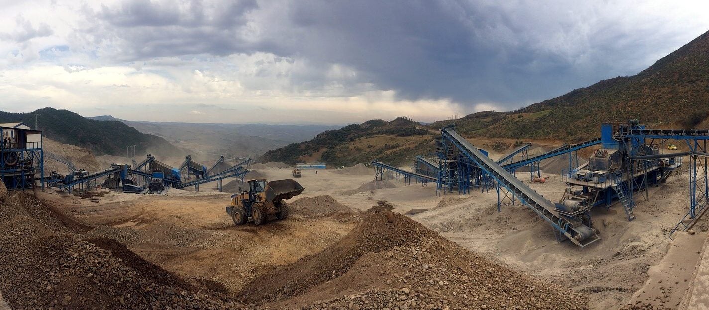 mobile equipment at a mining site