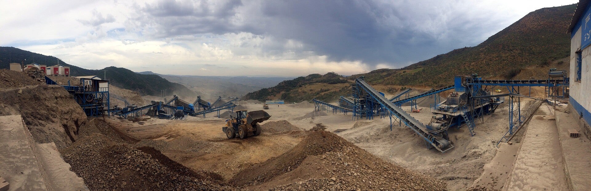 mobile equipment at a mining site