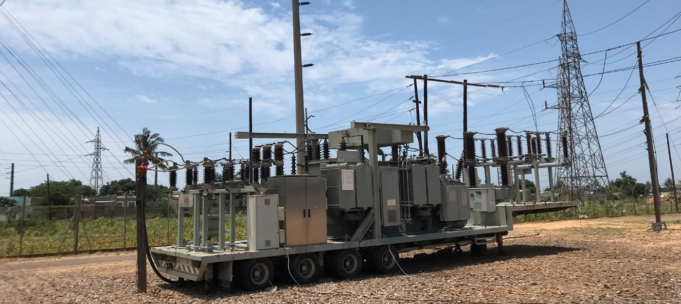 Portable substation for mining