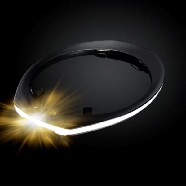 Illumagear HALO hard hat light illuminated in low light