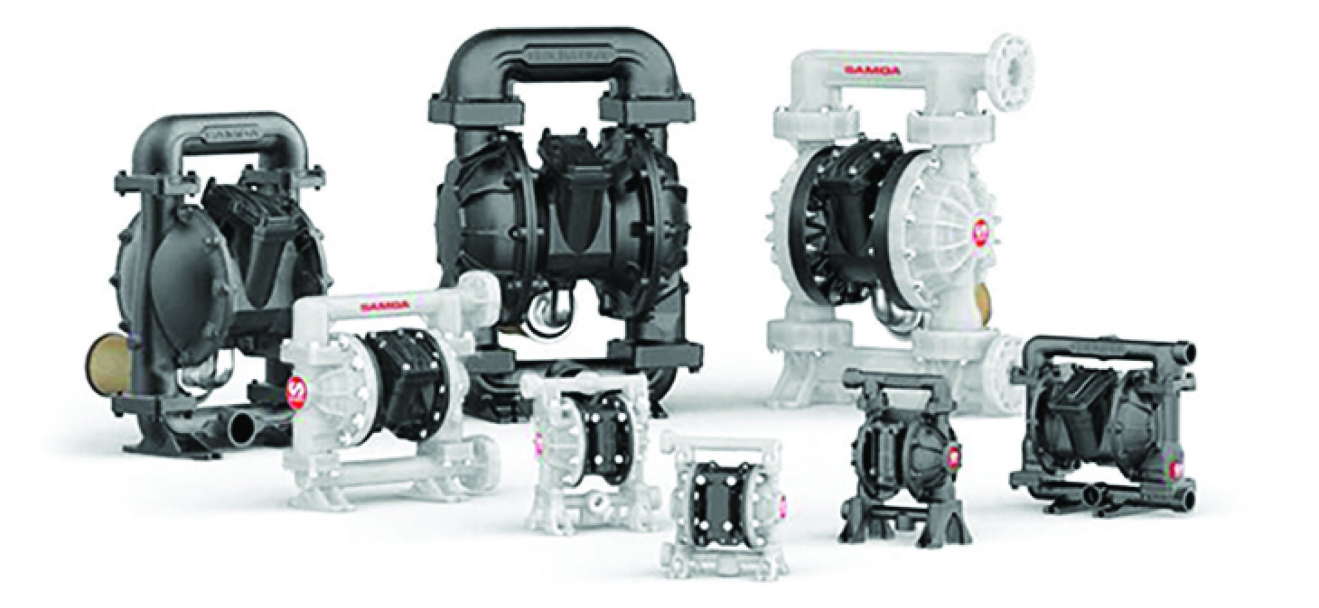 SAMOA pneumatic air operated double diaphragm pumps (AODDP)