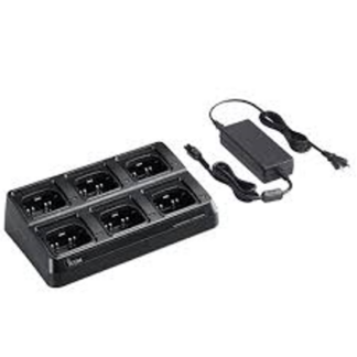 BC214 Six Bank Charger with US Plug AC Adapter and Cups Installed