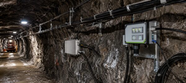 PBE leaky feeder system in an underground mine