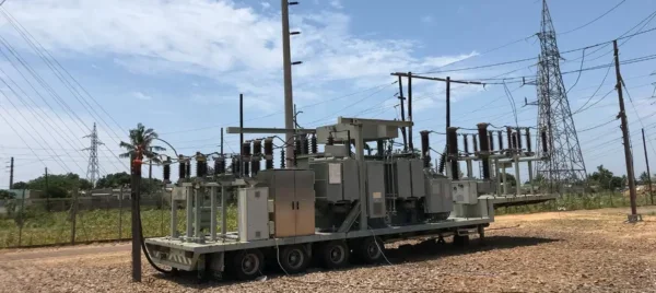 Line Power portable substation in a mine setting